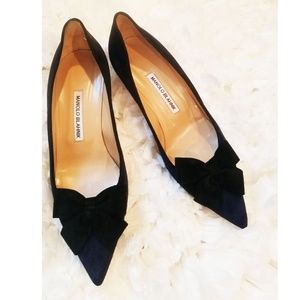 Manolo Blahnik Soft Fabric Heels